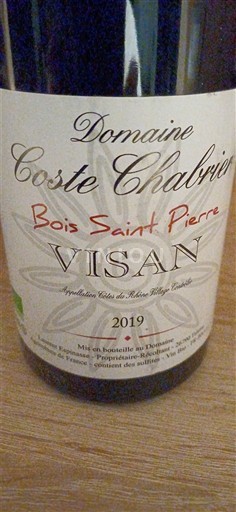 Rhône Valley Unspecified Domaine Coste Chabrier Bois Saint Pierre 2019