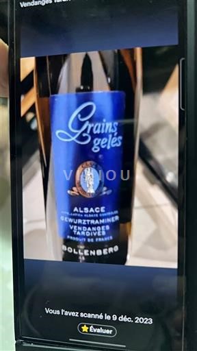 Alsasko Nespecifikováno Vendanges Tardives Bollenberg Grains gelés Neročník