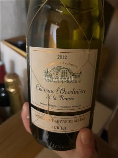 Loire-dalen Muscadet-Sèvre-et-Maine Château L'Oiselinière de la Ramée 2012