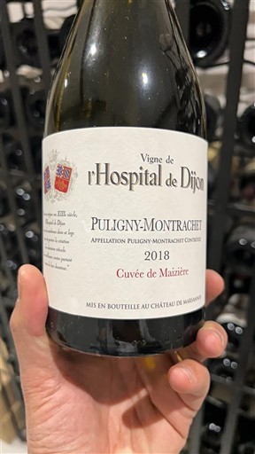 Bourgogne Puligny-montrachet Vigne de l'Hospital de Dijon de Maizière 2018