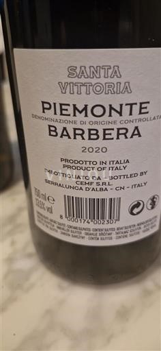 Piemont Barbera d'Alba Santa Vittoria 2020