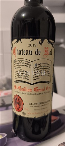 Bordeaux Saint-Émilion Grand Cru Grand Cru Château Rol 2019
