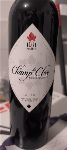 Vale do Loire Touraine 101 Pierres Le Champ du Clos Spéciale 2016
