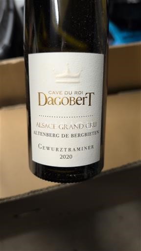 Wines Blanc sec Altenberg de Bergbieten Gewurztraminer Cave du Roi Dagobert 2020 France Alsace Unspecified AOC Grand Cru