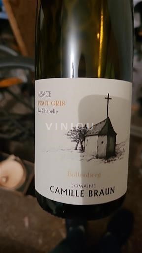 Vina Blanc sec La Chapelle Camille Braun 2023 Francija Alzacija Pinot sivi AOC
