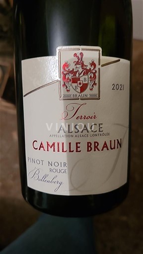 Alsace Pinot noir Camille Braun Terroir Bollenberg 2021