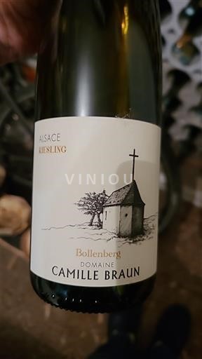 Vina Blanc sec Bollenberg Camille Braun 2024 Francija Alzacija Riesling AOC