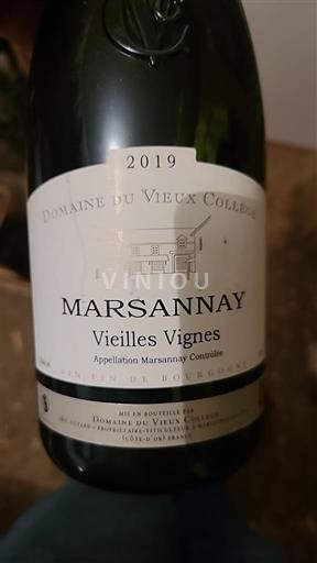 Burgundy Marsannay Domaine Vieux Collège Vieilles Vignes 2019