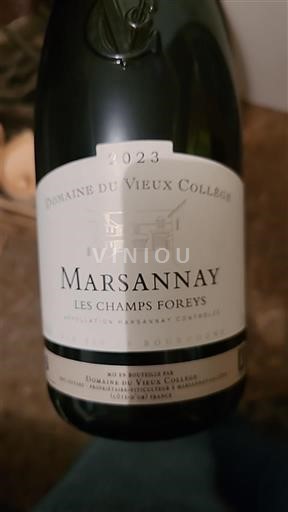 Burgundi Marsannay Domaine Vieux Collège Les Champs Foreys 2023