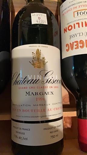 Bordéus Margaux Grand Cru Château Giscours 1994