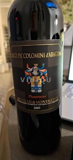 Toscana Brunello di Montalcino. Ciacci Piccolomini d'Aragona Pianrosso 2003