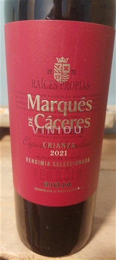 La Rioja Rioja Marqués de Cáceres Terroir Vendimia Seleccionada Crianza 2021