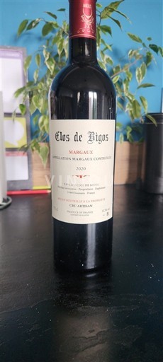 Bordoja Margaux Clos de Bigos 2020