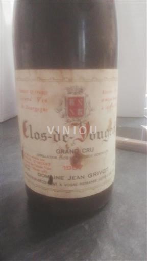 Bourgogne Clos-de-vougeot Grand Cru Domaine Jean Grivot 1987