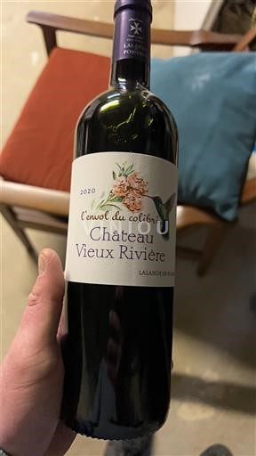 Bordeaux Lalande-de-Pomerol Château Vieux Rivière l'envol du colibri 2020