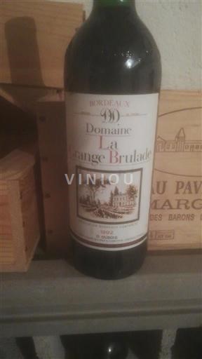 Bordeaux Domaine La Grange Brulade 1992