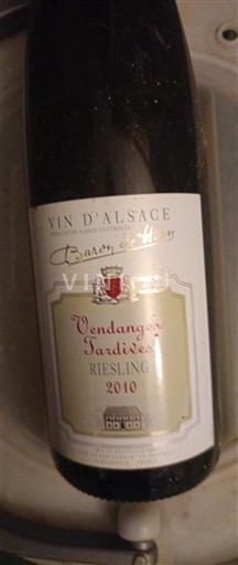 Elsass Vendanges Tardives Baron de Hoen 2010