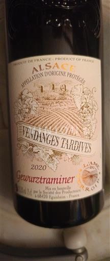 Elsass Vendanges Tardives La Cave des Vignerons de Pfaffenheim 2020