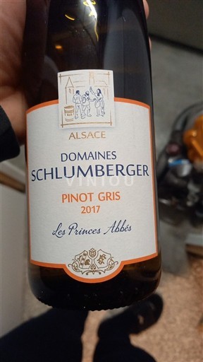 Elzas Pinot grigio Domaine Domaines Schlumberger Les Princes Abbés 2017