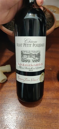 Bordo Moulis-en-Médoc Château Ruat Petit Poujeaux Réserve Jean Vianet 2013