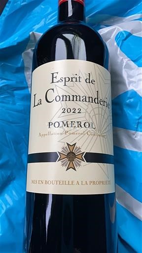 Bordeaux Pomerol La Commanderie Esprit de La Commanderie 2022