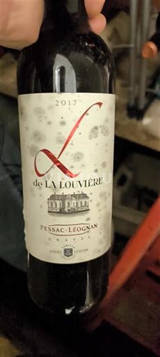 Bordeaux Pessac-Léognan La Louvière L de La Louvière 2017