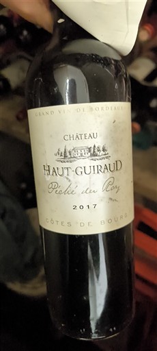 Bordeaux Côtes-de-bourg Château Haut-Guiraud Piché du Roy 2017