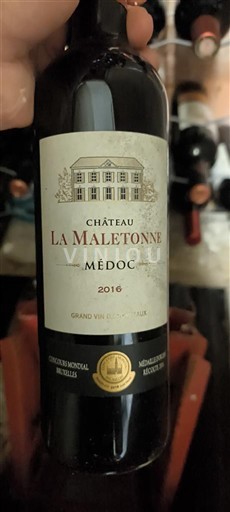 Bordeaux Médoc Château La Maletonne 2016