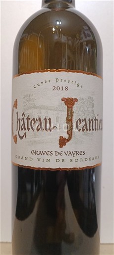 Bordeaux Graves-de-vayres Château Jeantieu Prestige 2018
