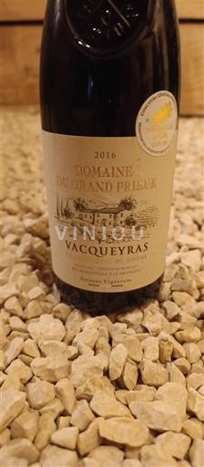 Viner Rouge sec Domaine Grand Prieur 2016 Frankrike Rhônedalen Vacqueyras AOC