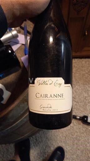 Rhône Valley Cairanne Villa d'Erg Grande Récolte 2013