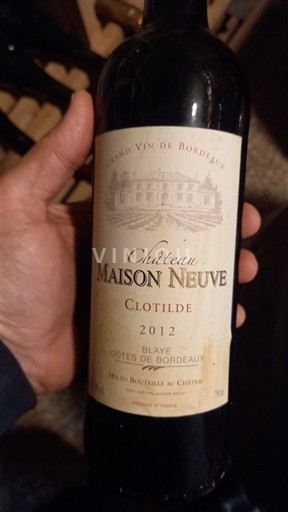 Burdeos Blaye-Côtes de Burdeos Château Maison Neuve Clotilde 2012