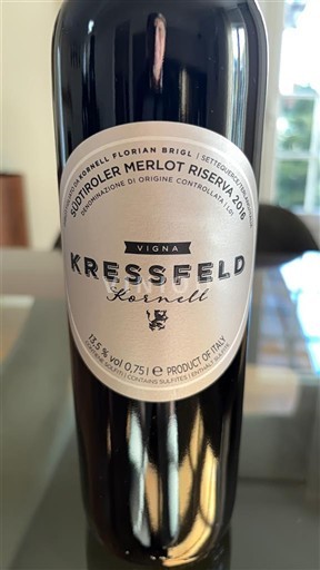 Trentino-Alto Adige Ospecificerad Kornell Vigna Kressfeld 2016