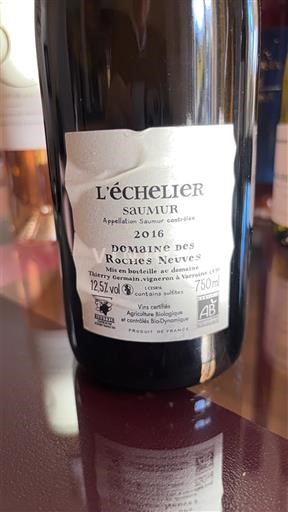 Vale do Loire Saumur Domaine S Roches Neuves L'Échelier 2016