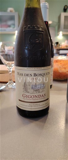 Viner Rouge sec Mas des Bosquets 1992 Frankrike Rhônedalen Gigondas AOC