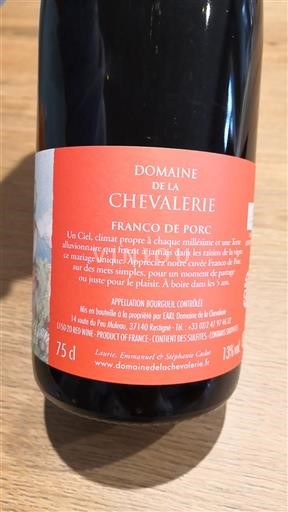 Valle del Loira Bourgueil Domaine La Chevalerie Franco de Porc Sin añada