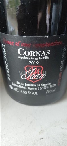 Rhône Valley Cornas Domaine Johann Michel Jana 2019