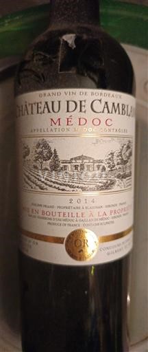 Bordeaux Médoc Château Camblan 2014