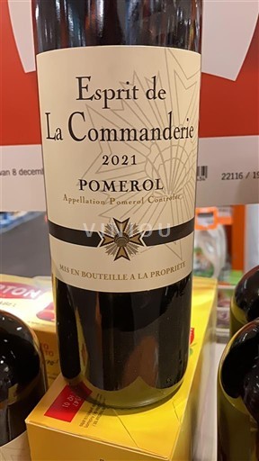 Bordeaux Pomerol La Commanderie Esprit de La Commanderie 2021