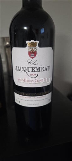 Bordeaux Saint-Émilion Grand Cru Grand Cru Clos Jacquiemeau 2009