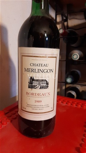 Burdeos Bordeaux Château Merlingon 1989