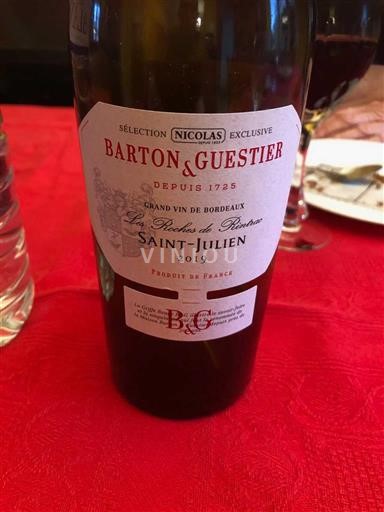 Bordeaux Saint-Julien Barton & Guestier Les Roches de Bensac 2019