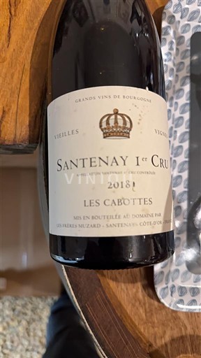 Burgundy Santenay Premier Cru Domaine 181 Frères Muzard Les Cabottes 2018