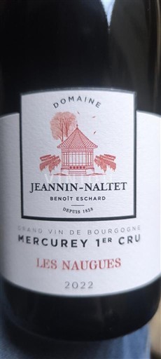Burgundsko Mercurey Premier Cru Domaine Jeannin-Naltet Les Nauges 2022