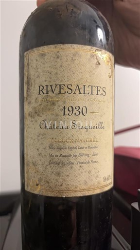 Víno Rouge sec Château Sisqueille 1930 Francie Roussillon Rivesaltes AOC
