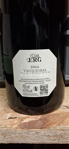 Thung lũng Rhône Vacqueyras Villa d'Erg 2024