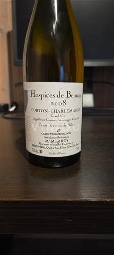Burgundi Corton-Charlemagne Grand Cru Hospices de Beaune François de Salins 2008