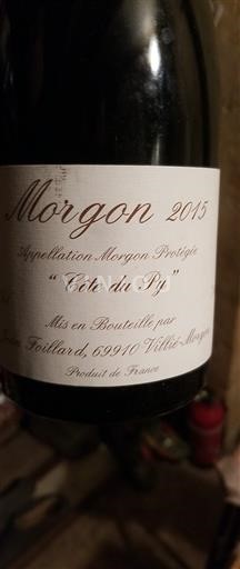 Beaujolais Morgon Jean Foillard Côte du Py 2015