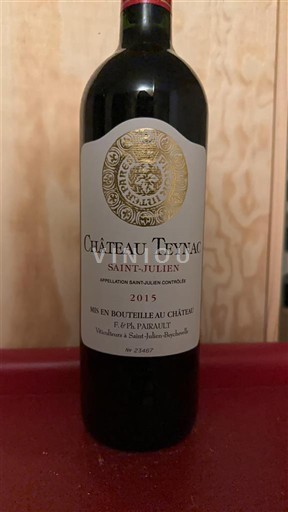 Vin Rouge sec Château Teynac 2015 France Bordeaux Saint-Julien AOC