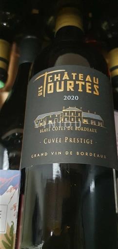Burdeos Blaye-Côtes de Burdeos Château Les Ourtes Prestige 2020